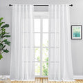 NICETOWN White Semi Sheer Curtains 102 inches Long by NICETOWN
