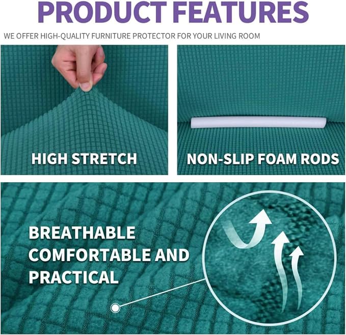 ZNSAYOTX Stretch Oversized Couch Cover Universal Sofa Covers - Image 4
