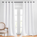 NICETOWN White Living Room Curtains 90 inches Long, Grommet Home Fashion Energy by NICETOWN