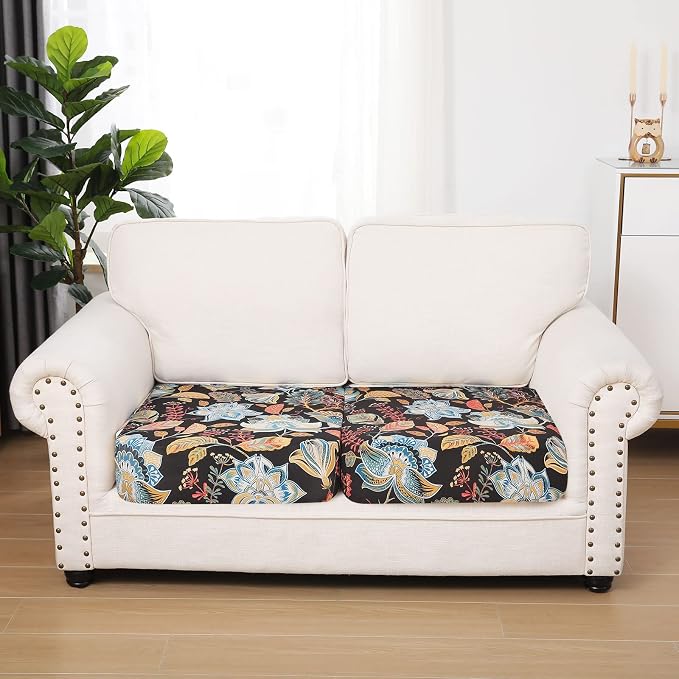 hyha Printed Couch Cushion Covers, Floral Sofa Covers Washable - Image 5