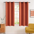 MIULEE 63" Long Room Darkening Curtains Thermal Insulated Rust Terracotta by MIULEE