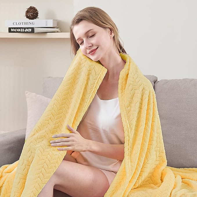 inhand Champagne Gold Fleece Throw Blanket - Image 6