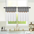 Boho Kitchen Curtains 24 Inch Length, Farmhouse Cotton Linen Tier Curtain by FRAMICS