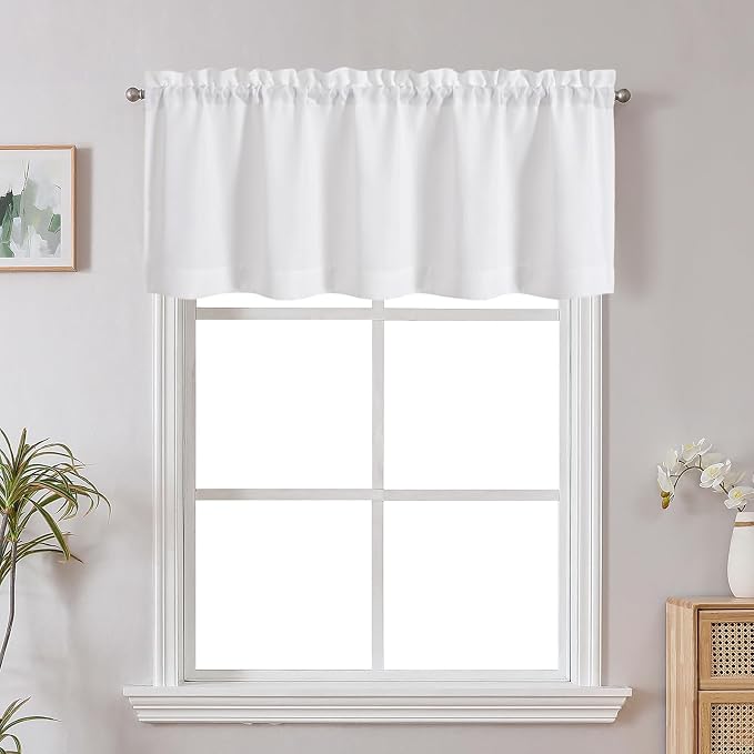 Chyhomenyc White Short Curtain Valance by Chyhomenyc