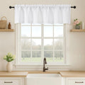 OVZME White Valance for Windows, Light Filtering Thick Textured Small Short by OVZME