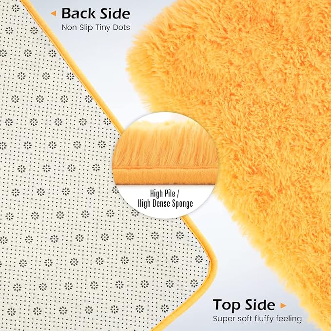 Amearea Premium Soft Fluffy Rug Modern Shag Carpet, 5.3x7.5 Feet, Fuzzy Plush - Image 6