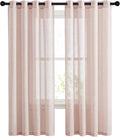 NICETOWN Flax Natural Blend Semi Sheer Curtains 72" L by NICETOWN