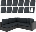 hyha 12Pcs Patio Cushion Covers, Stretch Outdoor Couch Cushion Covers, Washable by hyha