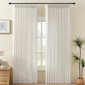 Pinch Pleated Linen Curtains 84 Inch Length 2 Panels Set, Light Filtering Linen by IVAPUPU