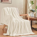 inhand Cream White Fleece Throw Blanket by inhand
