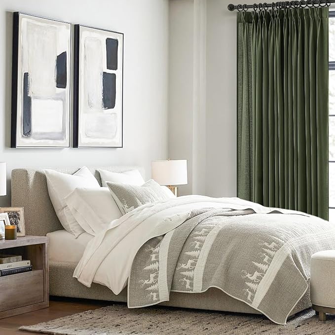 Pleated Linen Curtains 132 Inches Long - Image 8