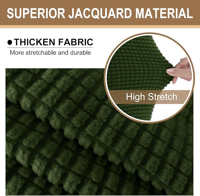 U-NICE HOME Stretch Futon Cover Armless Bed Slipcover - Image 3