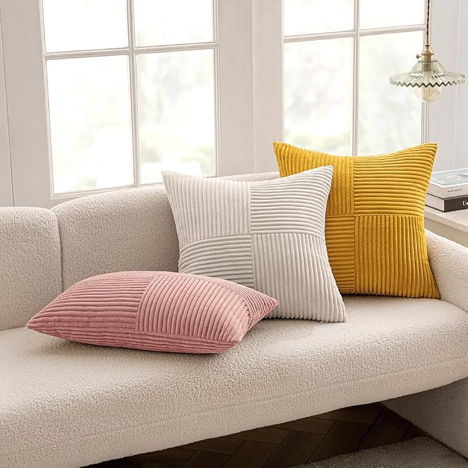 MIULEE Blush Pink Decorative Throw Pillow Covers 18x18 Inch - Image 5