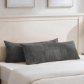 Fancy Homi Set of 2 Dark Gray Boho Long Lumbar Body Decorative Throw Pillow by Fancy+Homi