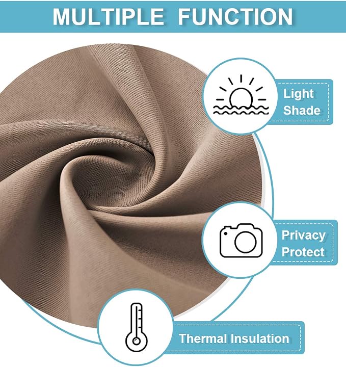 RYB HOME Short Blackout Curtains - Image 5