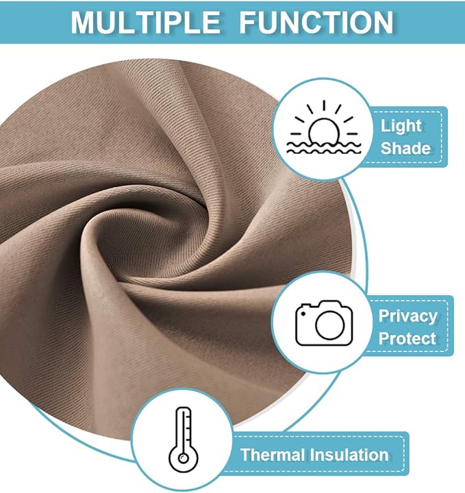 RYB HOME Short Blackout Curtains - Image 5