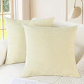 CaliTime Throw Pillow Covers Decorative 18 X 18 Inches Pack of 2 Cozy Chenille by CaliTime