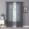 Tollpiz Sheer Curtain Linen Textured Living Room Curtains Sheer Light Filtering by Tollpiz