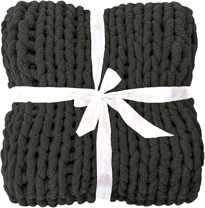 Bigacogo Chunky Knit Throw Blanket - Image 7