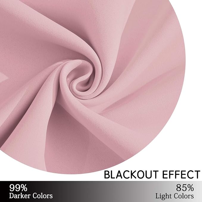 Yakamok Light Blocking Window Blackout Curtains Thermal Insulated Room - Image 5