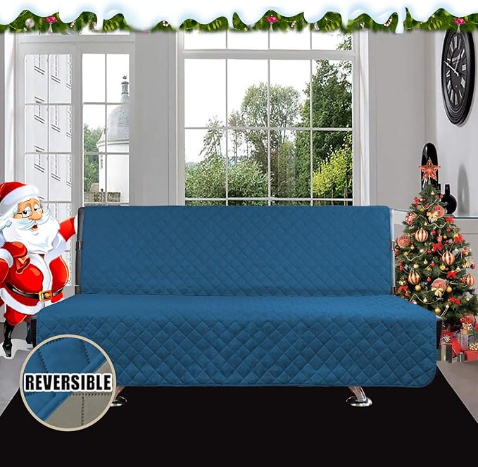 Easy-Going Futon Sofa Slipcover Reversible Sofa Cover Armless Cover Furniture - Image 2