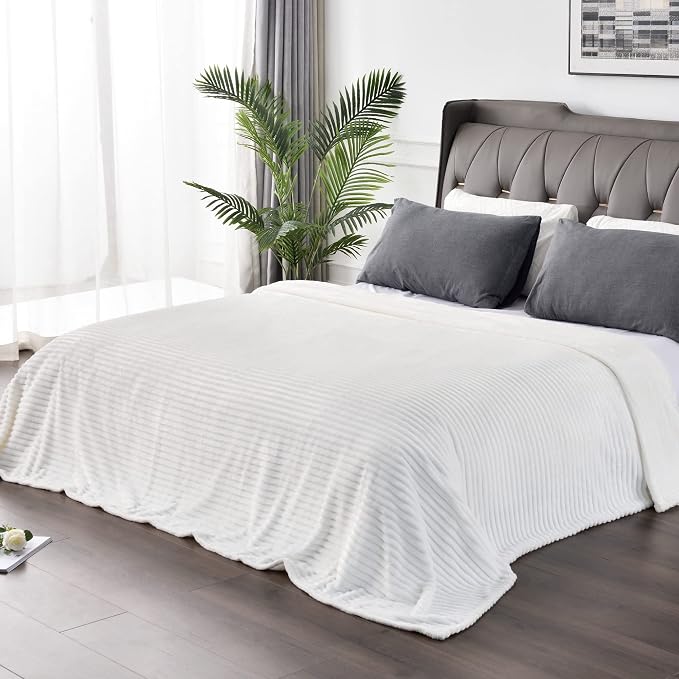 BEDELITE Fleece Blanket King Size – 3D Ribbed Jacquard Soft and Warm Decorative - Image 8