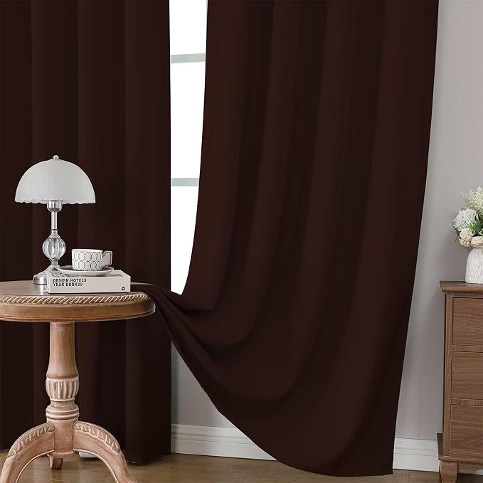 CUCRAF Blackout Curtains 54 inch Length 2 Panels Set, Rod Pocket Room Darkening - Image 5