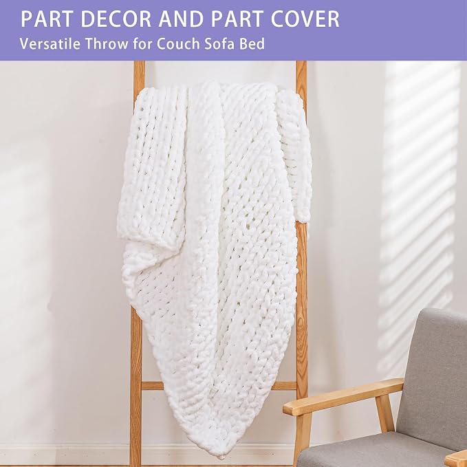 Bigacogo Chunky Knit Throw Blanket - Image 4