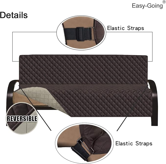 Easy-Going Futon Sofa Slipcover Reversible Sofa Cover Armless Cover Furniture - Image 3