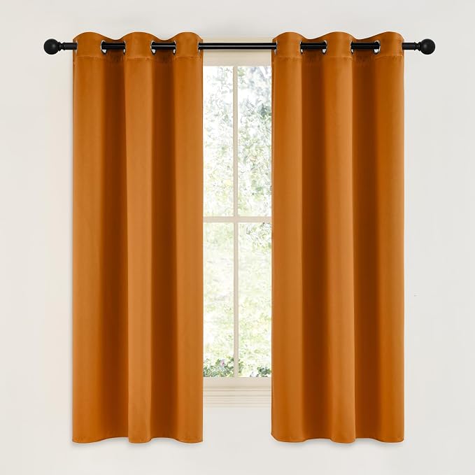 NICETOWN Room Darkening Cafe Satin Curtains by NICETOWN