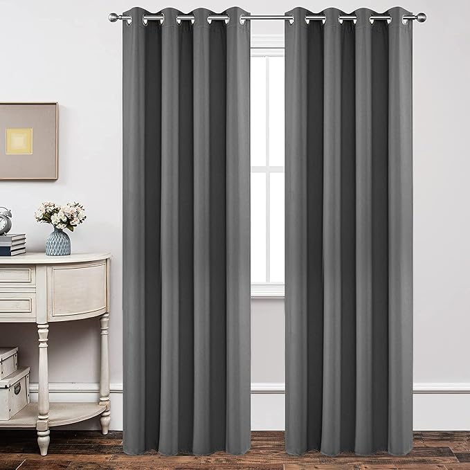 Joydeco Blackout Curtains 90 Inch Length 2 Panels Set, Thermal Insulated Long by JOYDECO