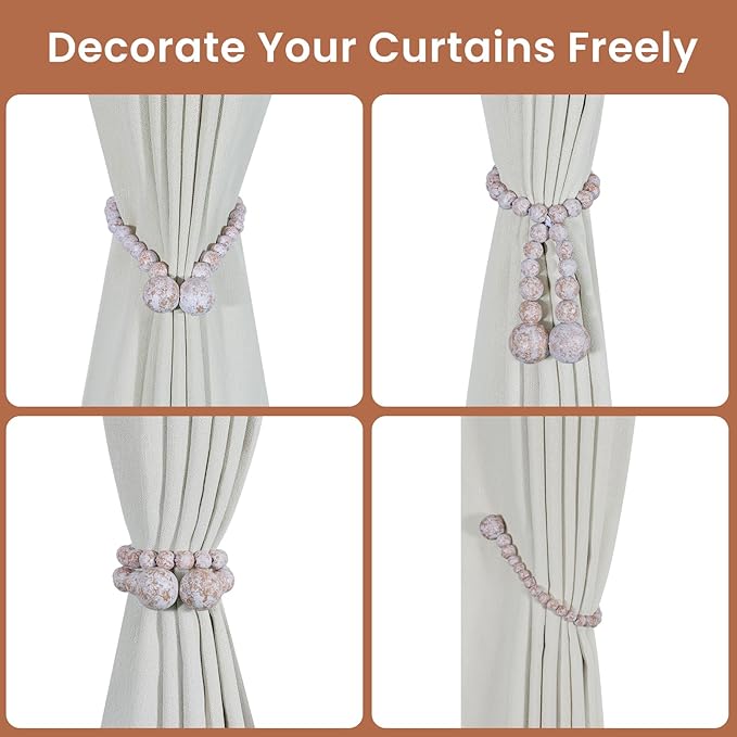 KLOGTSIND Magnetic Curtain Tiebacks, Curtain Tie Backs - Image 4