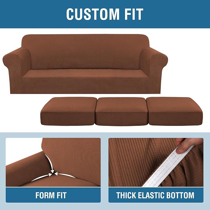 H.VERSAILTEX 4 Piece Stretch Sofa Covers - Image 4