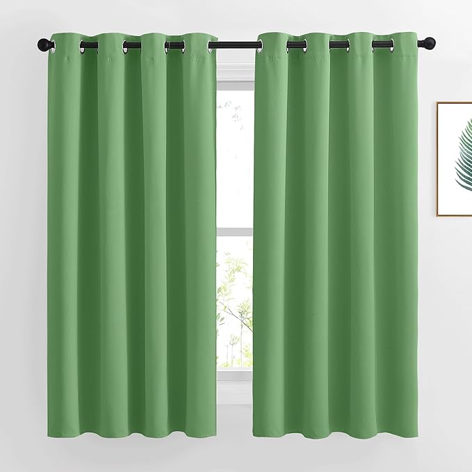 NICETOWN Forest Green Blackout Curtains Grommet by NICETOWN