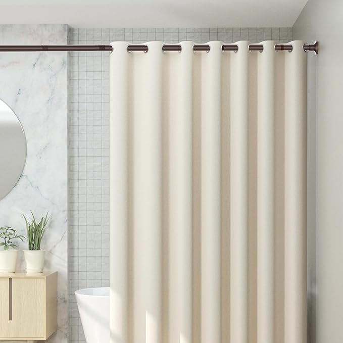 CorkLatta Bronze Shower Curtain Rod 31 to 92 Inch, 1 Inch Diameter Adjustable - Image 7