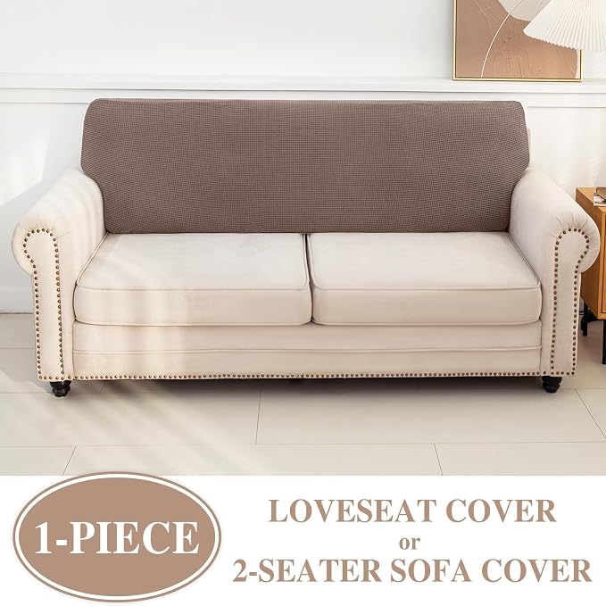 Couch Cushion Cover Loveseat Cover or 2 Seat Sofa Cover Washable Stretch - Image 3