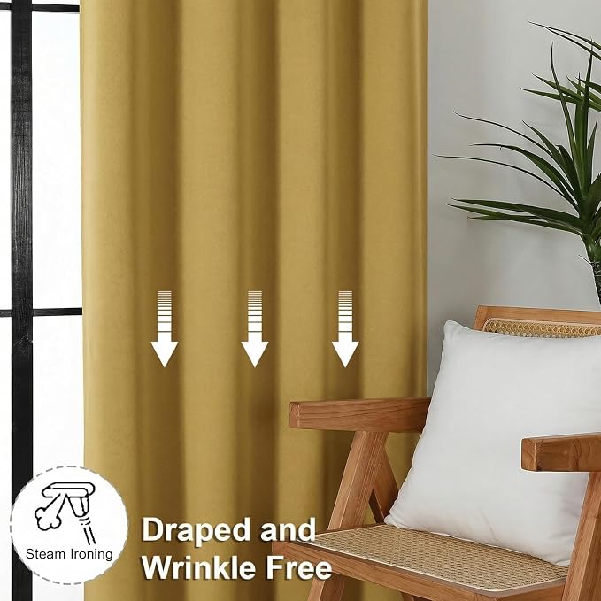 Simplebrand Ava Bright Gold Blackout Curtains - Image 7