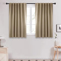 Deconovo Blackout Curtains for Kitchen Window Back Tab and Rod Pocket Curtains by Deconovo