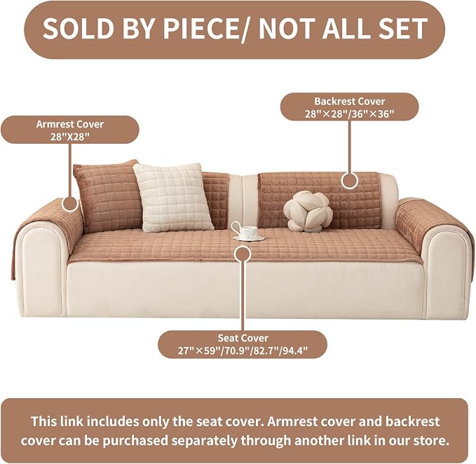 Velvet Couch Covers for Dogs, Dog Sectional Couch Covers, Pet Couchs Cover for - Image 2