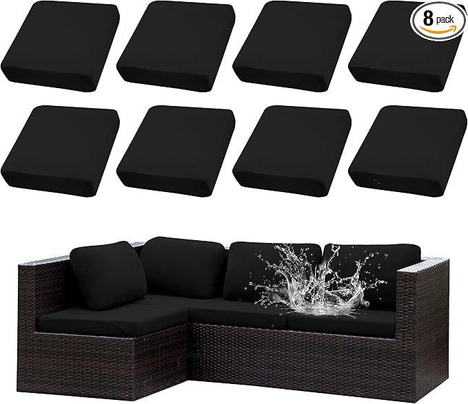 Outdoor Cushion Covers Set, Replacement by SUKAIKEQA