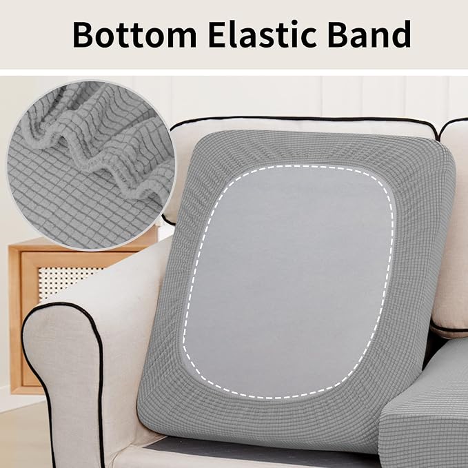 Easy-Going Stretch Individual Loveseat Couch Cushion Cover Sofa Cushion - Image 4