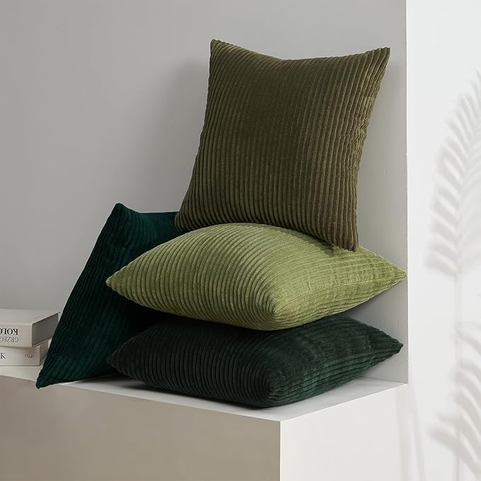 Topfinel Christmas Decorative Throw Pillow Covers Green Series, Winter Fluffy - Image 9