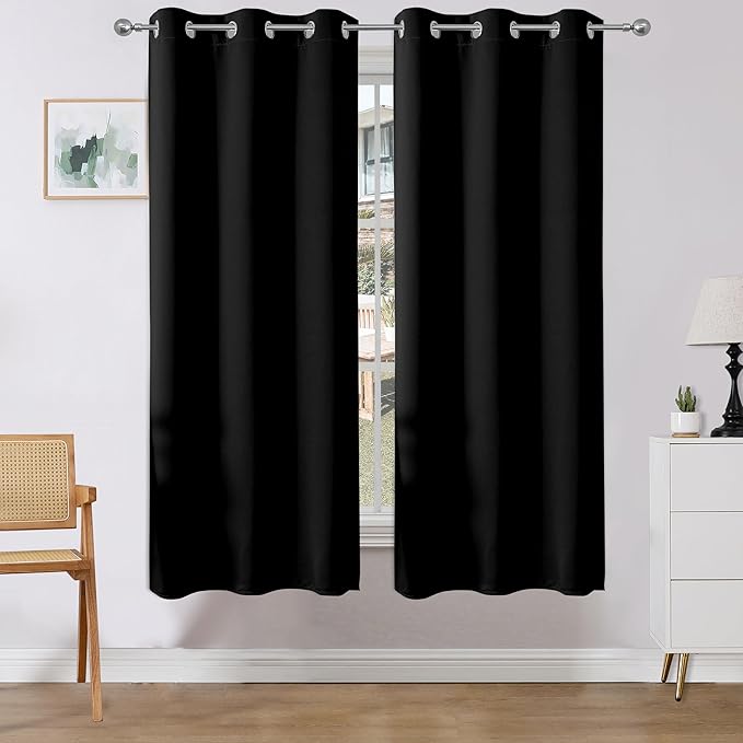 Joydeco Blackout Curtains 72 Inches Long 2 Panels Set, Thermal Insulated Long by JOYDECO