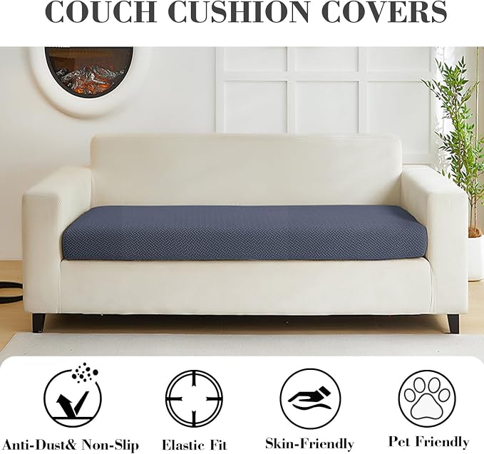 Couch Covers for 2 Cushion Sofa Pet Friendly Couch Cushion Covers Universal - Image 3