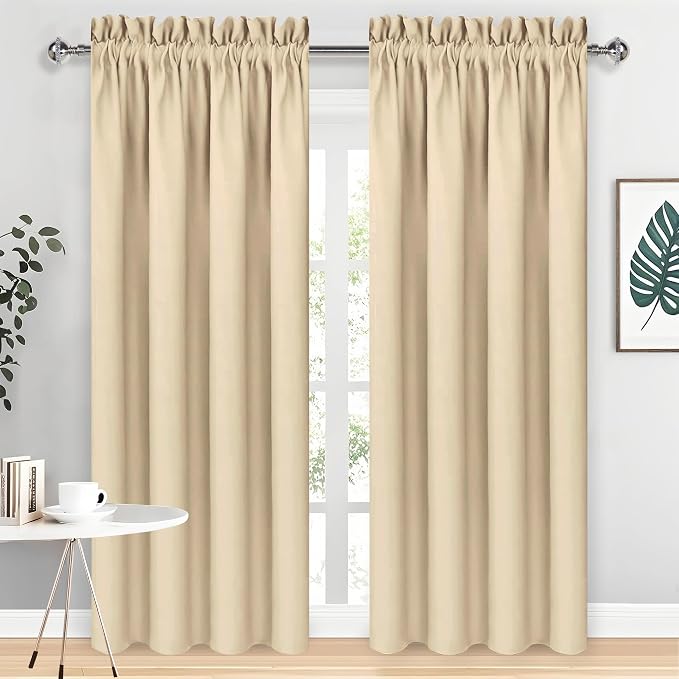 DWCN Blackout Curtains for Living Room Thermal Insulated, Energy Saving & Noise by DWCN