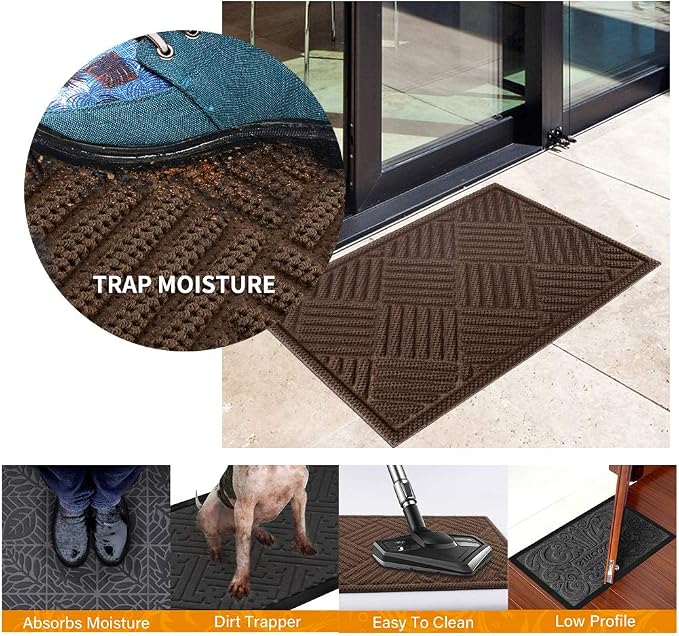 Mibao Front Door Mat, Dirt Trapper Welcome Mat - Image 5