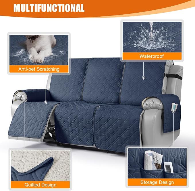 VANSOFY Waterproof Recliner Couch Covers, Sofa Covers 1-Piece Washable - Image 5