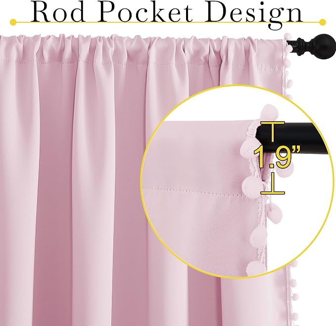 NICETOWN Pom Pom Blackout Curtains - Image 3