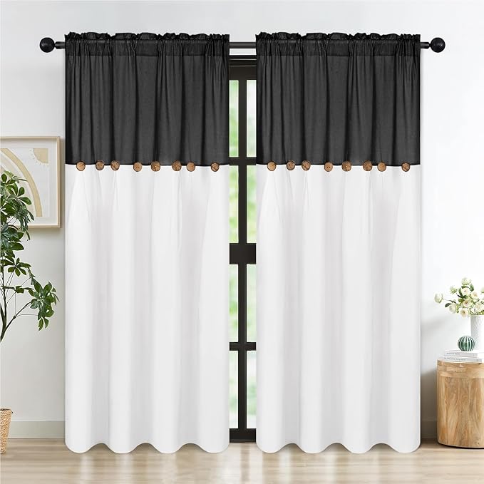 FRAMICS Farmhouse Cotton Linen Curtains - Image 2