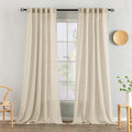 MIULEE Linen Curtains 90 Inch Length 2 Panels by MIULEE